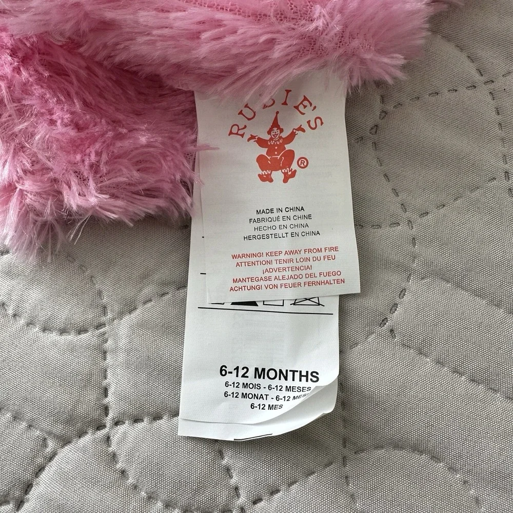 Rubies Infant Girls Pink Easter Bunny Rabbit Halloween Costume Size 6-12 Months